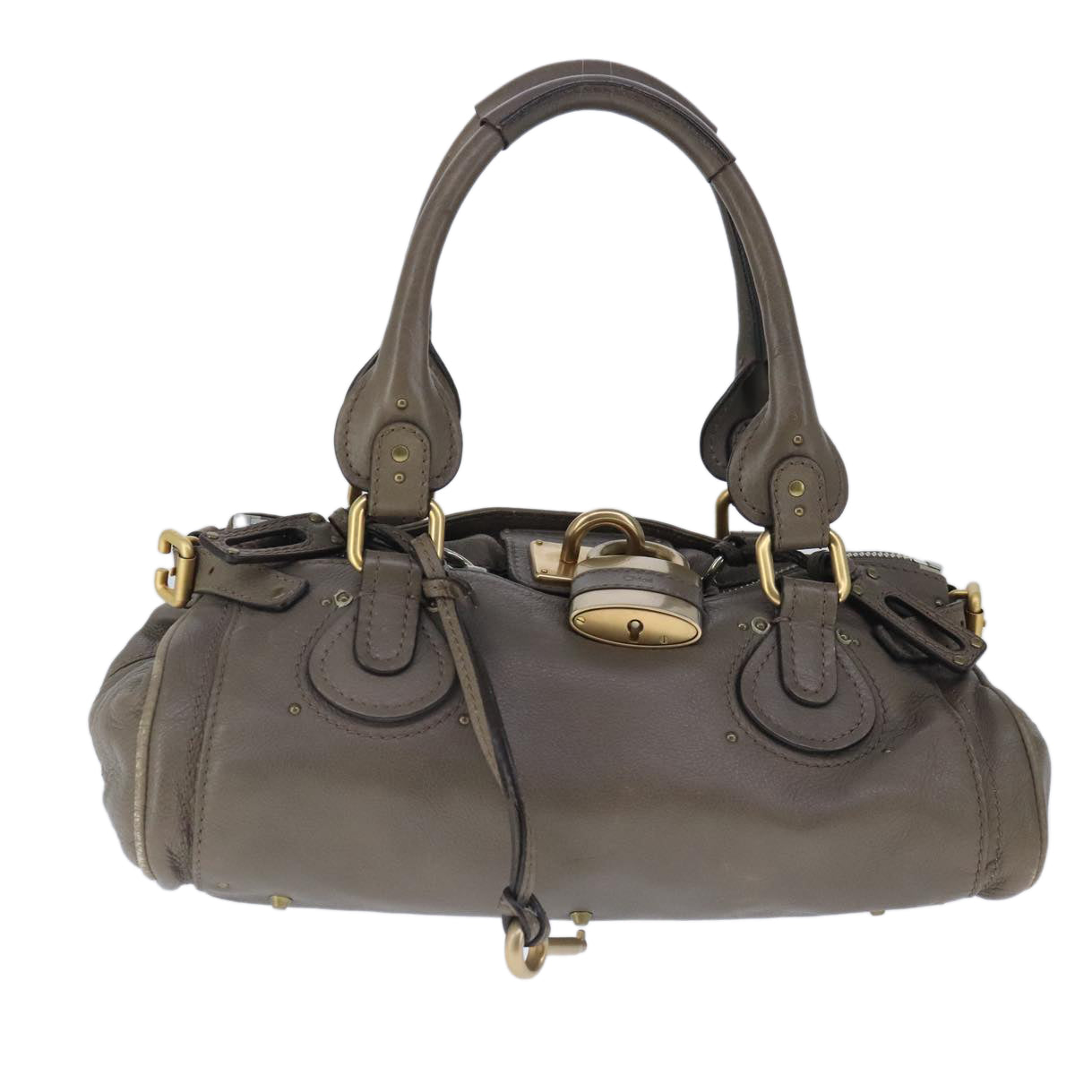 Chloe Paddington Hand Bag Leather Brown Gold Auth 102803 - 0