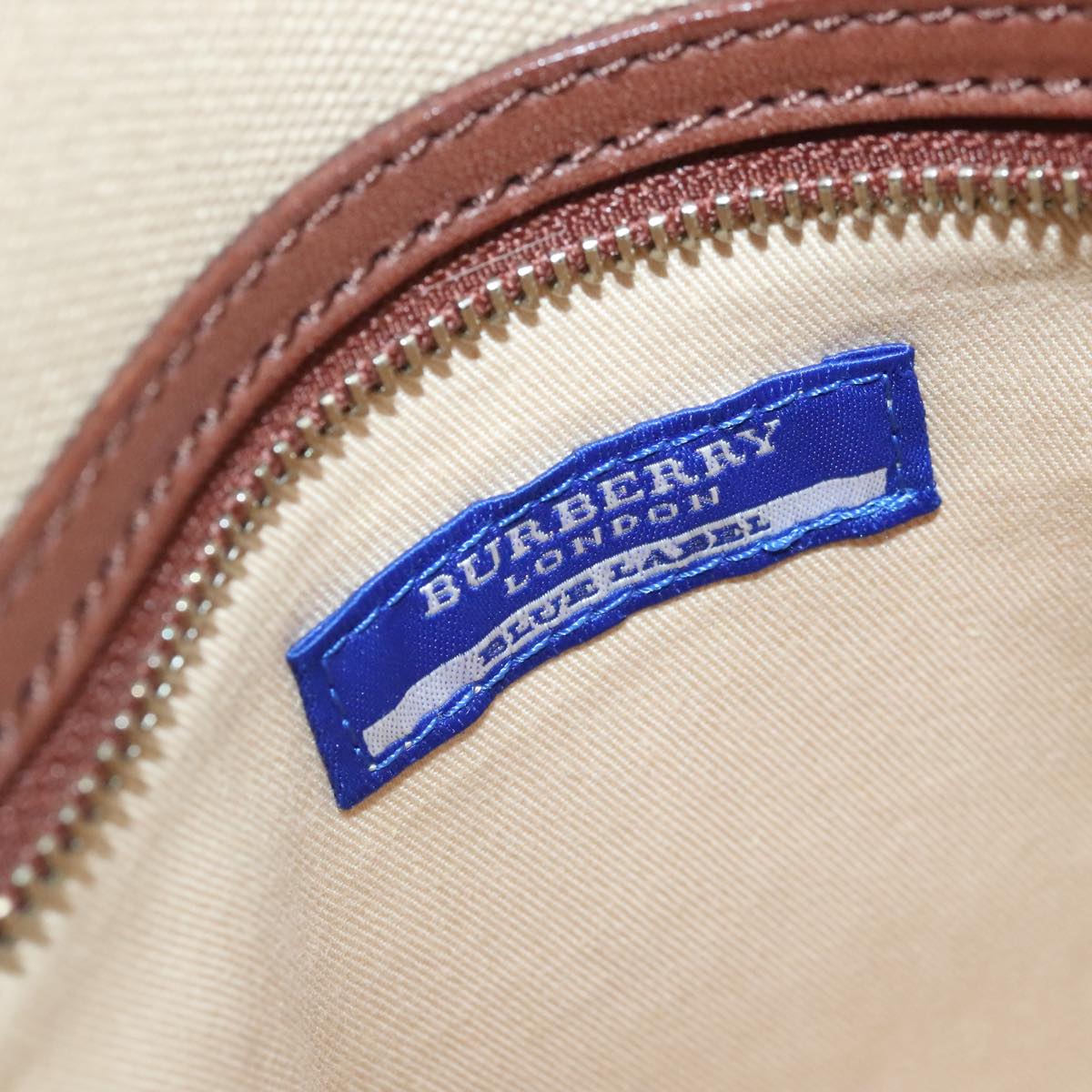 BURBERRY Blue Label Tote Bag Canvas Beige Auth 102808