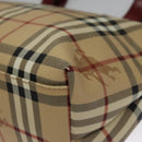 BURBERRY Nova Check Tote Bag PVC Beige Auth 102813-9