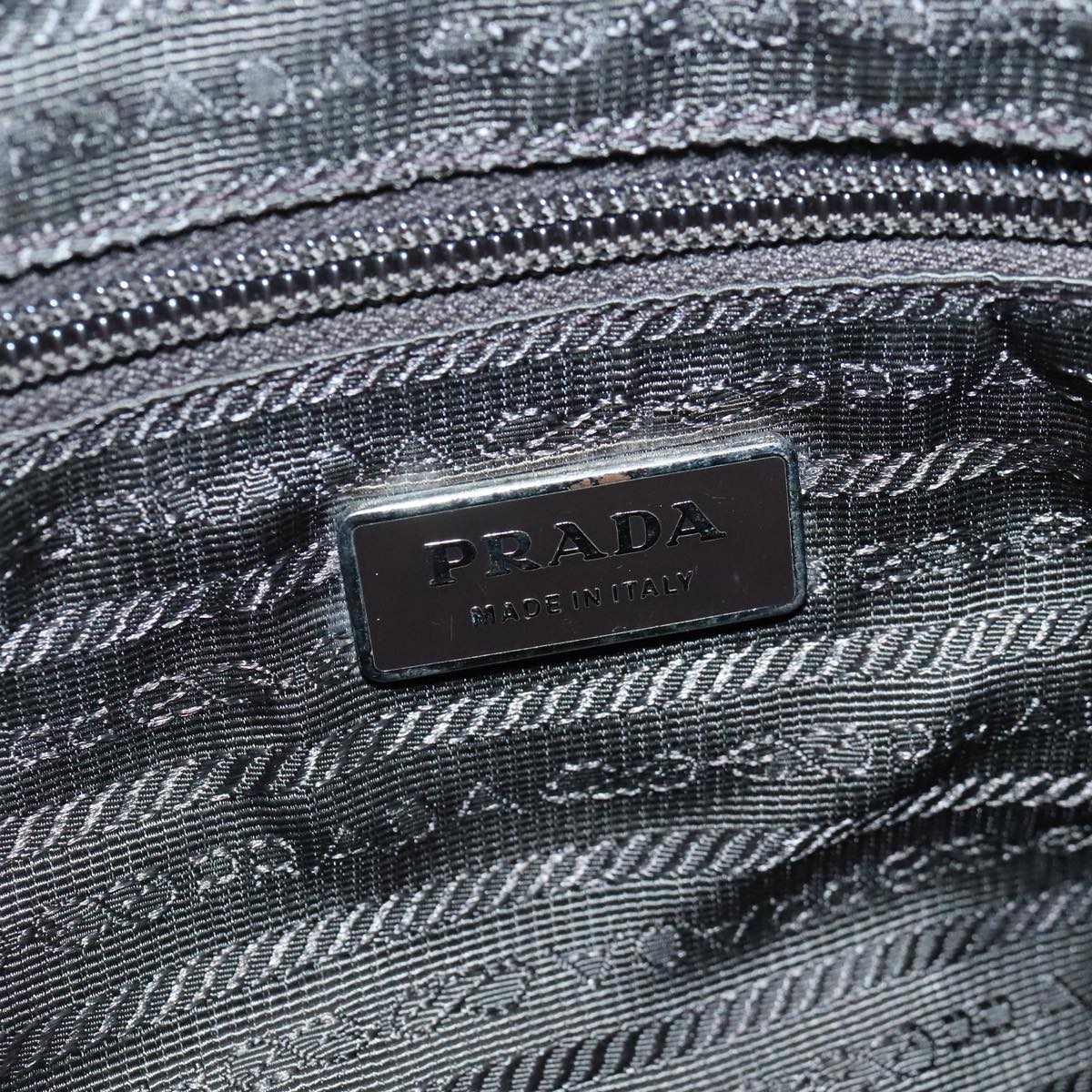 PRADA Hand Bag Nylon Khaki Auth 102815