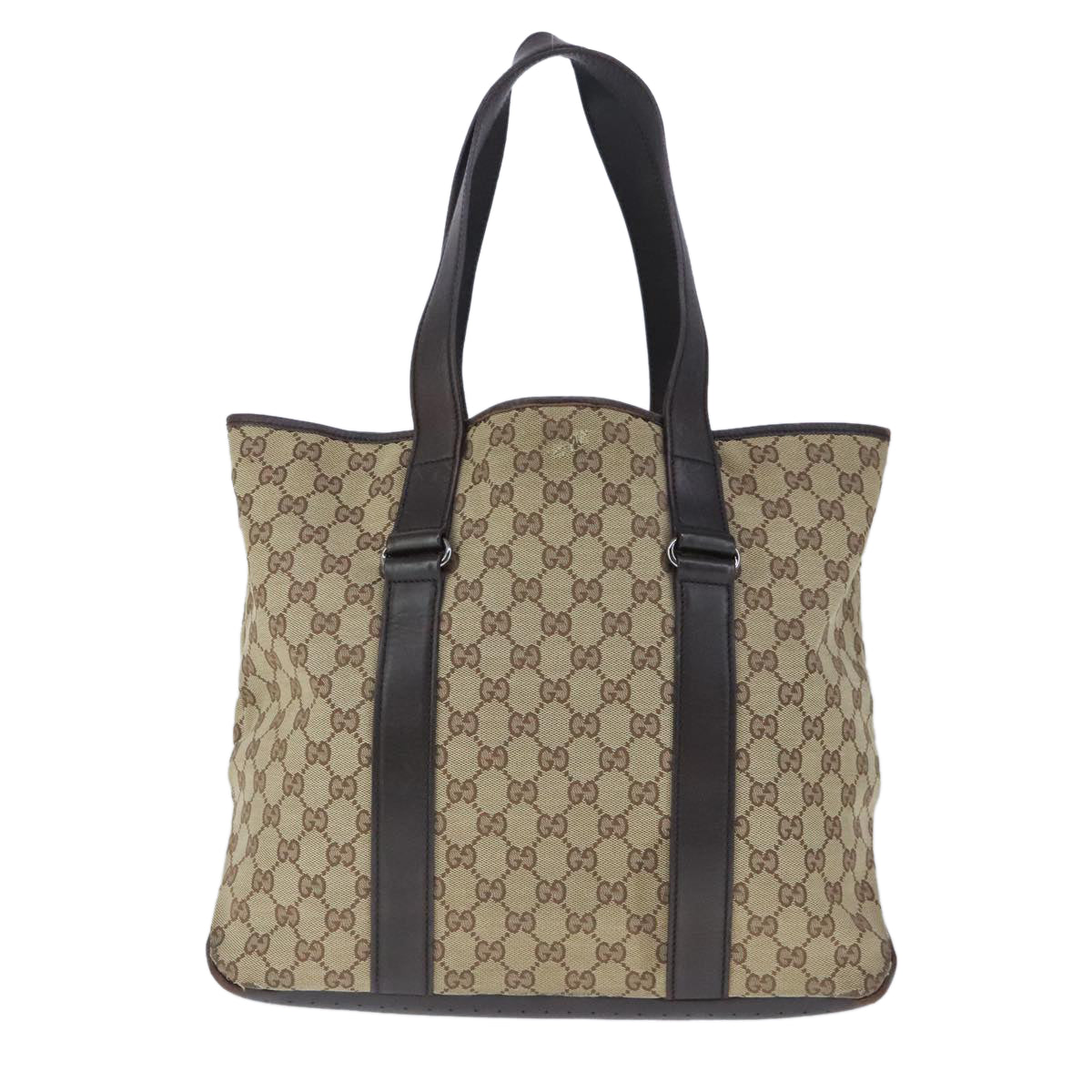 GUCCI GG Canvas Tote Bag Beige 145971 Auth 102832 - 0