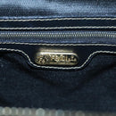 FENDI Pecan Canvas Hand Bag Brown Black gold Auth 102870-18