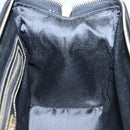 FENDI Pecan Canvas Hand Bag Brown Black gold Auth 102870-19