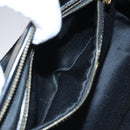 FENDI Pecan Canvas Hand Bag Brown Black gold Auth 102870-21