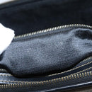 FENDI Pecan Canvas Hand Bag Brown Black gold Auth 102870-12