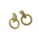 Christian Dior Earring metal Gold Tone Auth 102916-1