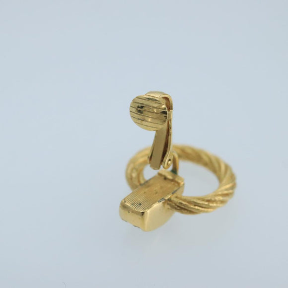 Christian Dior Earring metal Gold Tone Auth 102916