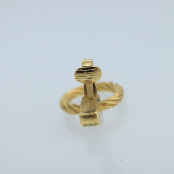 Christian Dior Earring metal Gold Tone Auth 102916