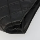 CHANEL Matelasse Chain Tote Tas Leer Zwart Goud CC Auth 102918-15
