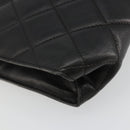 CHANEL Matelasse Chain Tote Tas Leer Zwart Goud CC Auth 102918-18