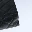 CHANEL Matelasse Chain Tote Bag Leather Black Gold CC Auth 102918-18