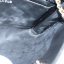 CHANEL Matelasse Chain Tote Bag Leather Black Gold CC Auth 102918-20