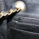 CHANEL Matelasse Chain Tote Tas Leer Zwart Goud CC Auth 102918-10