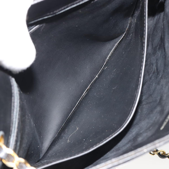 CHANEL Matelasse Chain Tote Tas Leer Zwart Goud CC Auth 102918