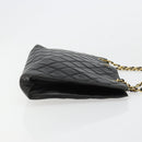 CHANEL Matelasse Chain Tote Tas Leer Zwart Goud CC Auth 102918-3