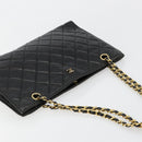 CHANEL Matelasse Chain Tote Tas Leer Zwart Goud CC Auth 102918-6