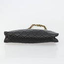 CHANEL Matelasse Chain Tote Tas Leer Zwart Goud CC Auth 102918-5
