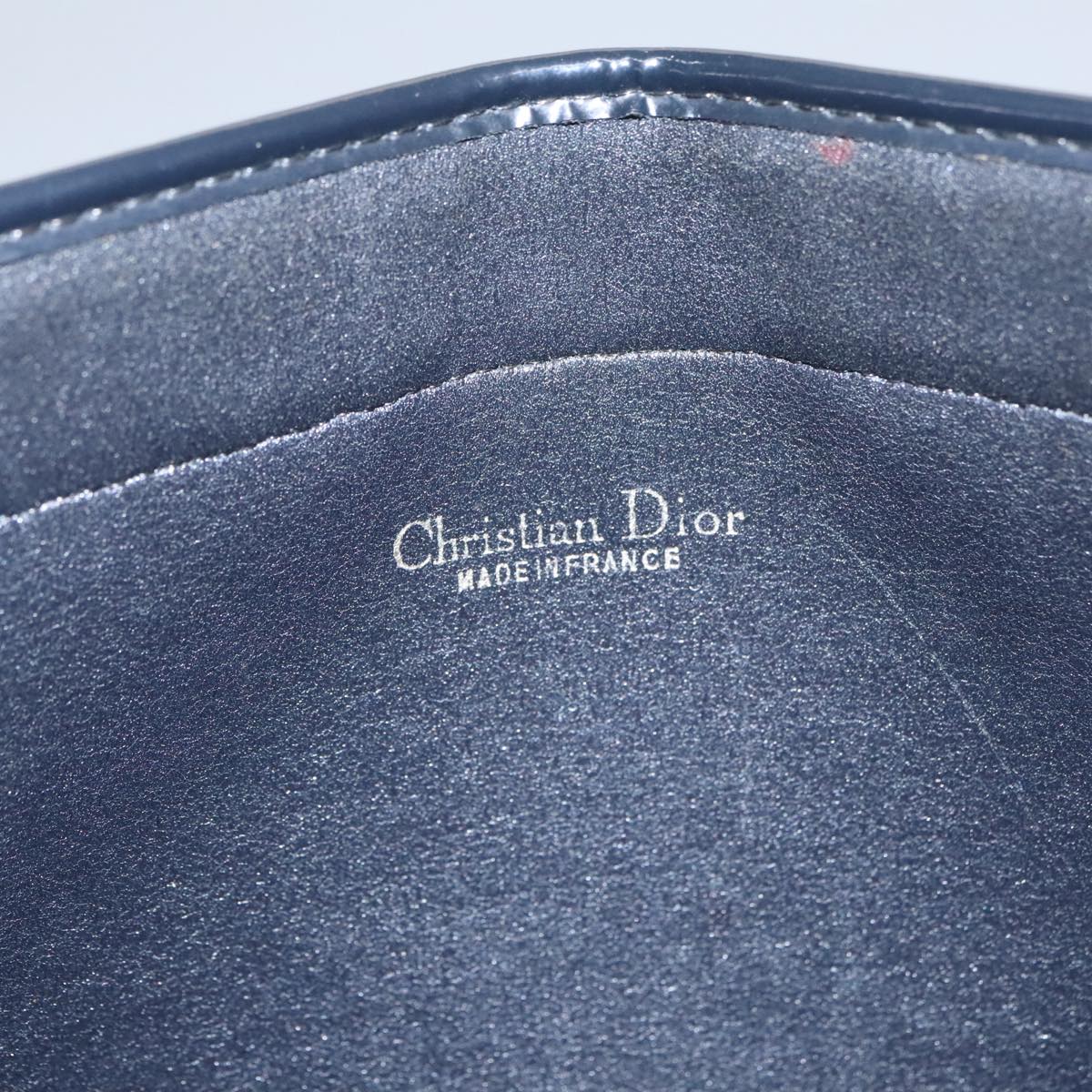 Christian Dior Trotter Canvas Clutch Bag Navy Auth 102934