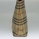 BURBERRY Nova Check Tote Bag PVC Beige Auth 102958-4