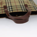 BURBERRY Nova Check Tote Bag PVC Beige Auth 102958-7