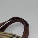BURBERRY Nova Check Tote Bag PVC Beige Auth 102958-8