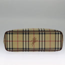 BURBERRY Nova Check Tote Bag PVC Beige Auth 102958-5