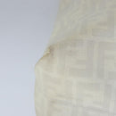 FENDI Zucca Canvas Tote Bag PVC White Silver Auth 102974-10