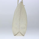 FENDI Zucca Canvas Tote Bag PVC White Silver Auth 102974-3
