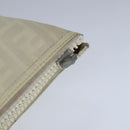 FENDI Zucca Canvas Tote Bag PVC White Silver Auth 102974-7