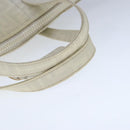 FENDI Zucca Canvas Tote Bag PVC White Silver Auth 102974-8