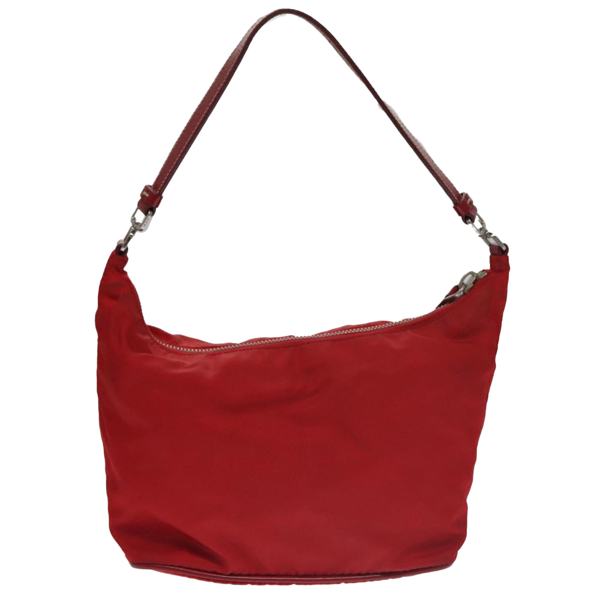 PRADA Hand Bag Nylon Red Auth 102978 - 0