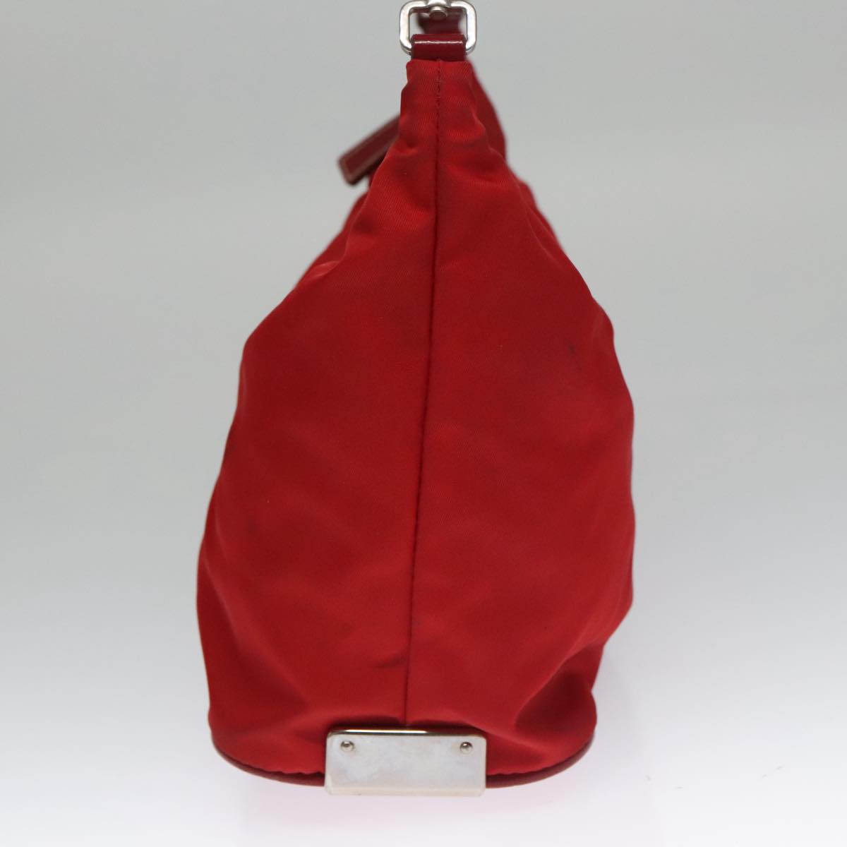 PRADA Hand Bag Nylon Red Auth 102978