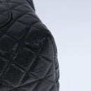 CHANEL Matelasse Hand Bag Caviar Skin Black CC Auth 102997A-9
