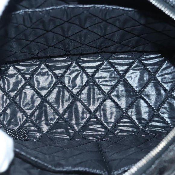CHANEL Matelasse Hand Bag Caviar Skin Black CC Auth 102997A