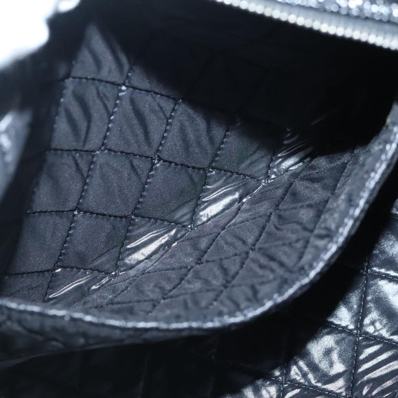 CHANEL Matelasse Hand Bag Caviar Skin Black CC Auth 102997A