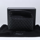 CHANEL Matelasse Hand Bag Caviar Skin Black CC Auth 102997A-12