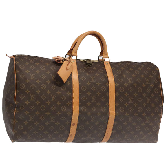 LOUIS VUITTON Monogram Keepall 60 Boston Bag M41422 LV Auth 103019
