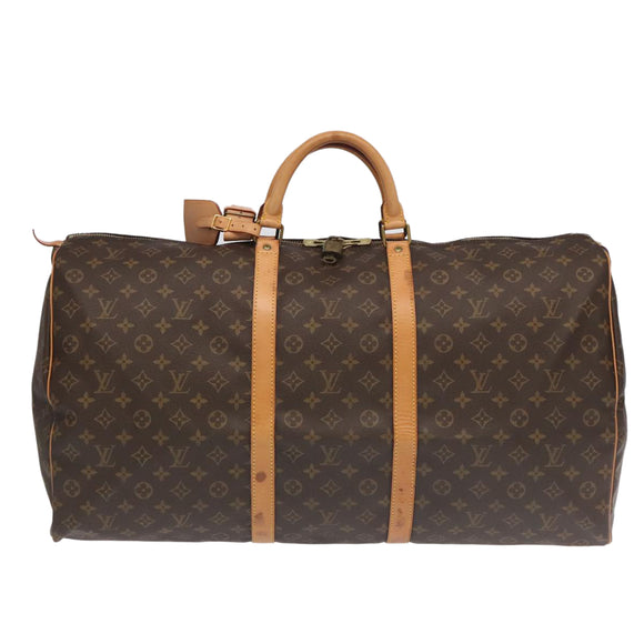 LOUIS VUITTON Monogram Keepall 60 Boston Bag M41422 LV Auth 103019