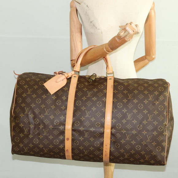 LOUIS VUITTON Monogram Keepall 60 Boston Bag M41422 LV Auth 103019