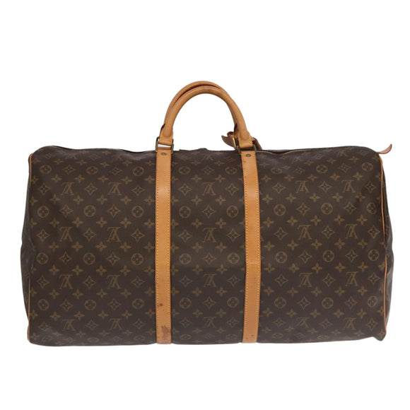 LOUIS VUITTON Monogram Keepall 60 Boston Bag M41422 LV Auth 103019
