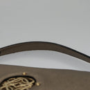 LOEWE anagram Hand Bag Leather Bronze Auth 103025-8