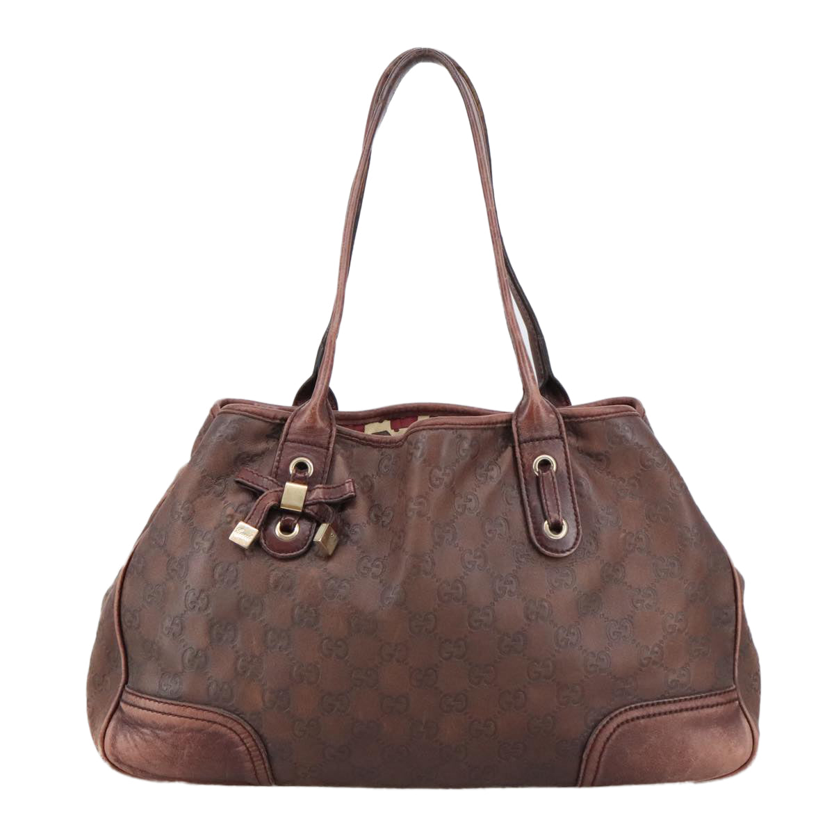 GUCCI GG Canvas Guccissima Tote Bag Brown 163805 Auth 103042