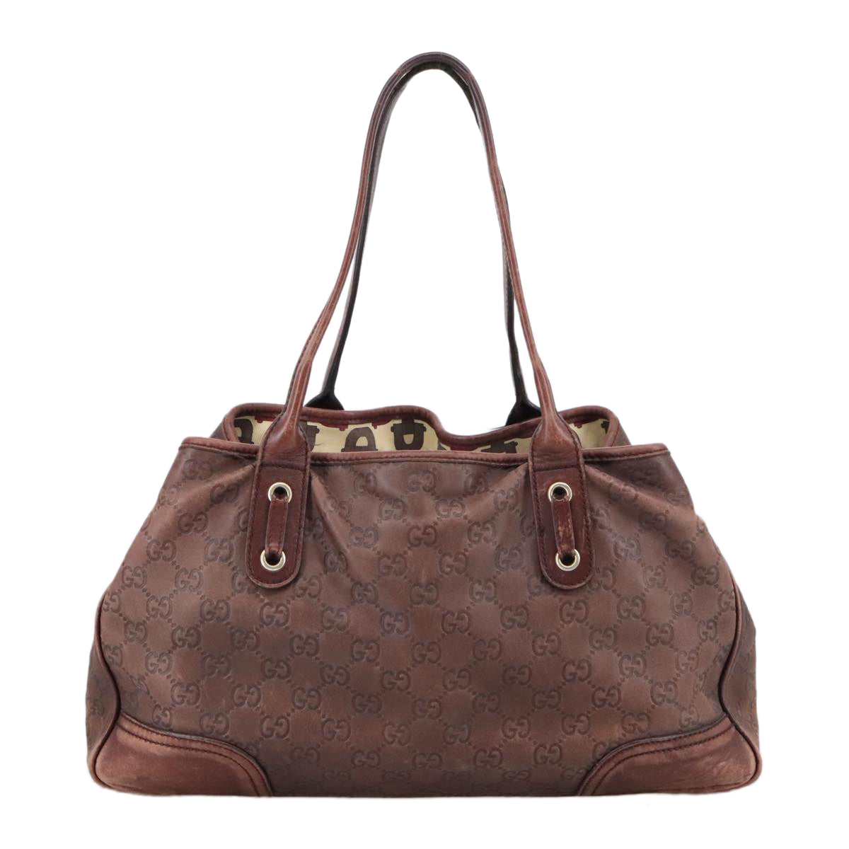 GUCCI GG Canvas Guccissima Tote Bag Brown 163805 Auth 103042 - 0