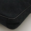 GUCCI GG Canvas Shoulder Bag Black Silver 92551 Auth 103046-14