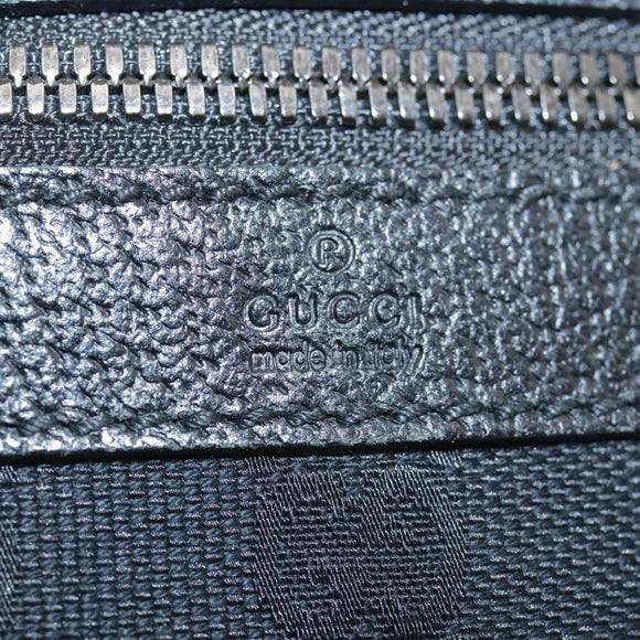 GUCCI GG Canvas Shoulder Bag Black Silver 92551 Auth 103046