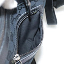 GUCCI GG Canvas Shoulder Bag Black Silver 92551 Auth 103046-26