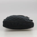 GUCCI GG Canvas Shoulder Bag Black Silver 92551 Auth 103046-5