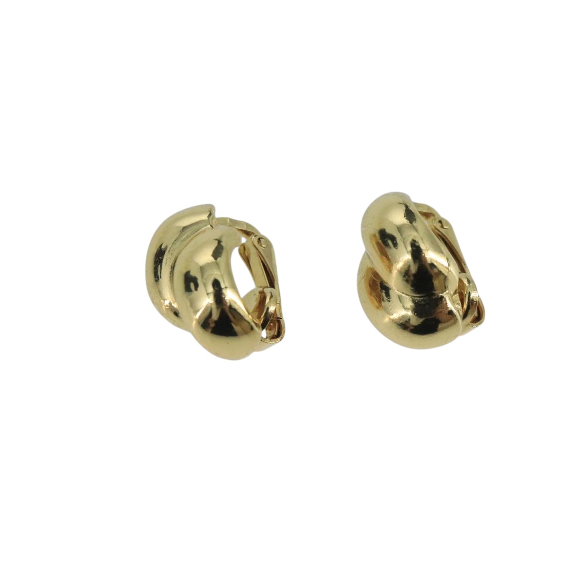 Christian Dior Earring metal Gold Tone Auth 103062