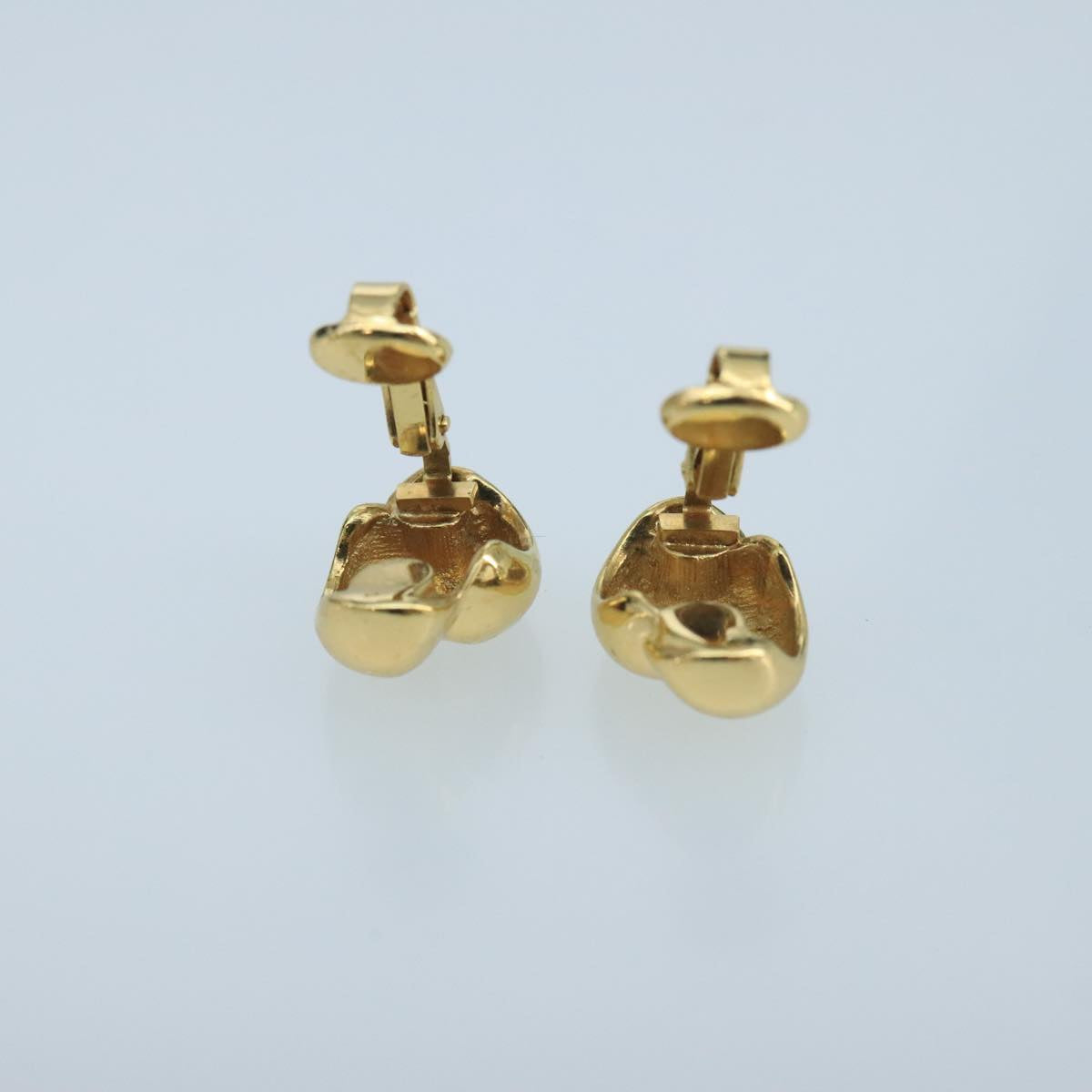 Christian Dior Earring metal Gold Tone Auth 103062