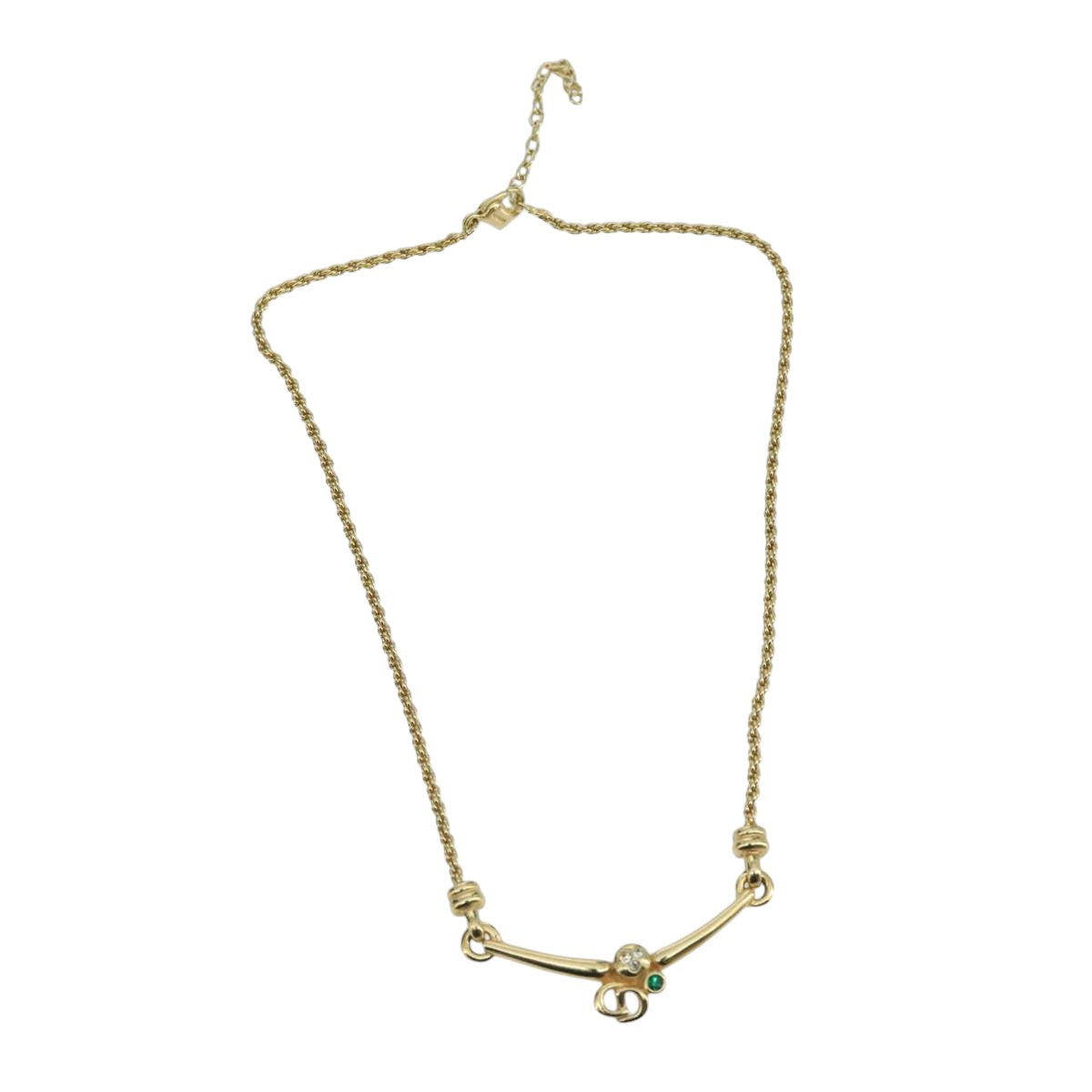 Christian Dior Necklace metal Gold Tone Auth 103068